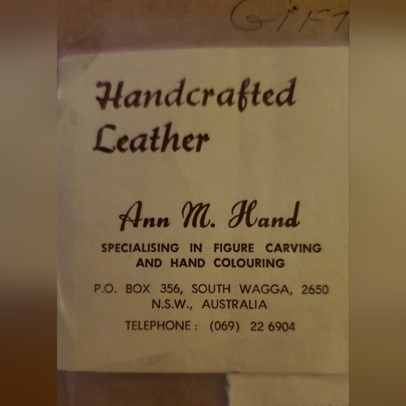 Vintage Koala art, leatherwork sculpted and hand colored - Picture 8 of 10